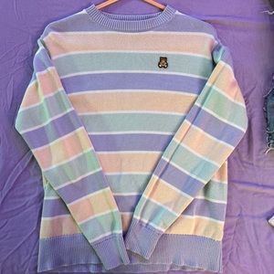 Teddy Fresh Pastel Striped Sweater - barely worn, in excellent condition!